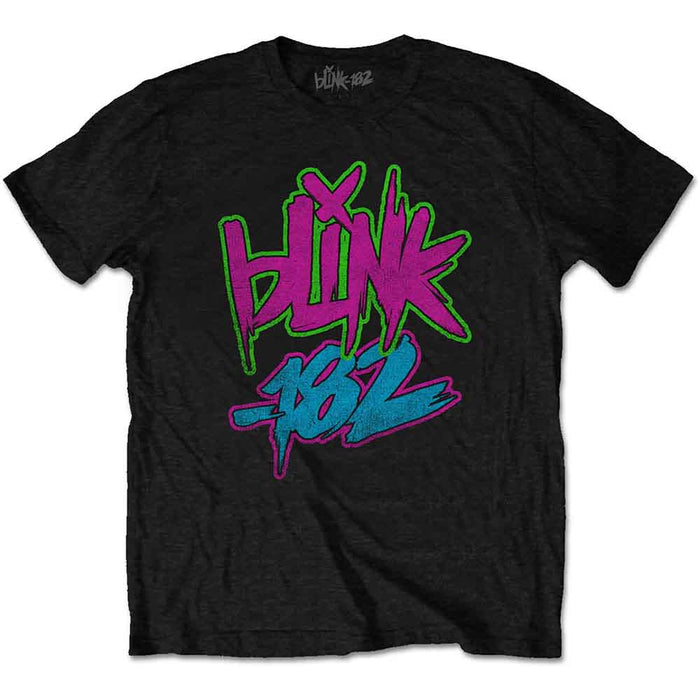 Blink 182 Neon Logo Black Medium Unisex T-Shirt