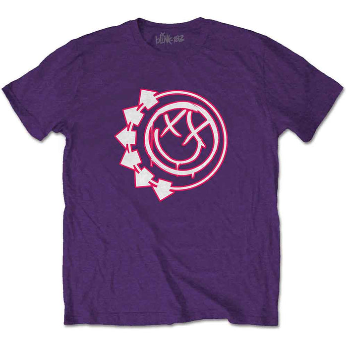 Blink 182 Six Arrow Smile Purple X-Large Unisex T-Shirt