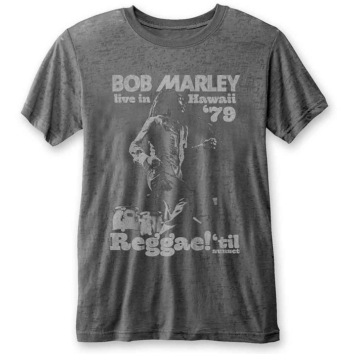 Bob Marley Hawaii Charcoal Large Unisex T-Shirt