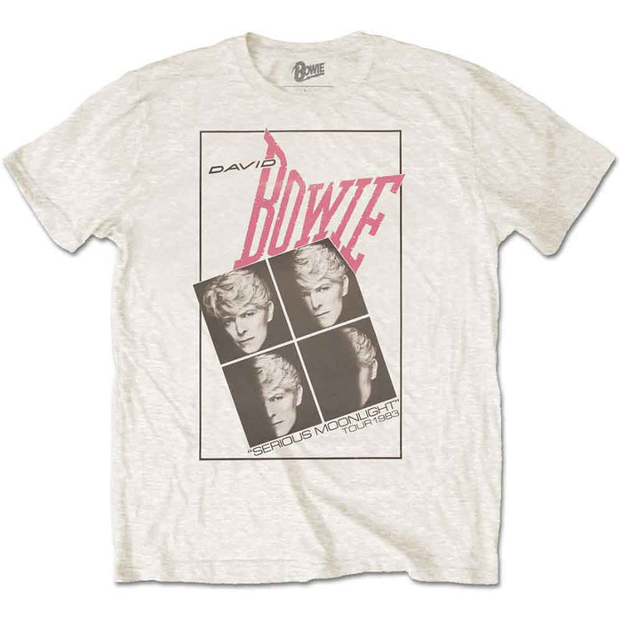 Bowie Serious Moonlight White Large Unisex T-Shirt