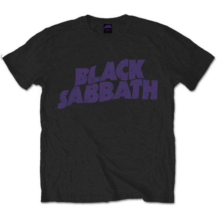Black Sabbath Wavy Logo Vintage Black X-Large T-Shirt