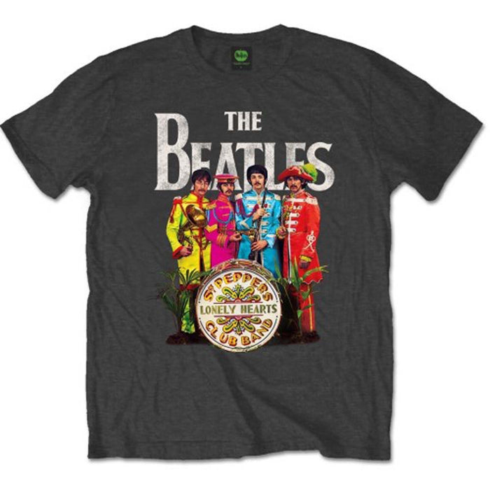 BEATLES SGT PEPPER T-SHIRT MEDIUM MENS NEW OFFICIAL DARK GREY