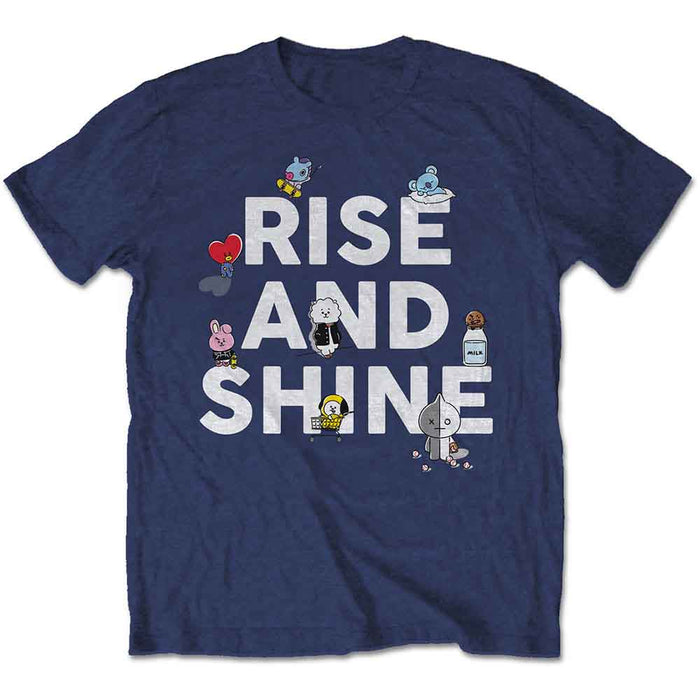 BT21 Rise And Shine Navy Large Unisex T-Shirt