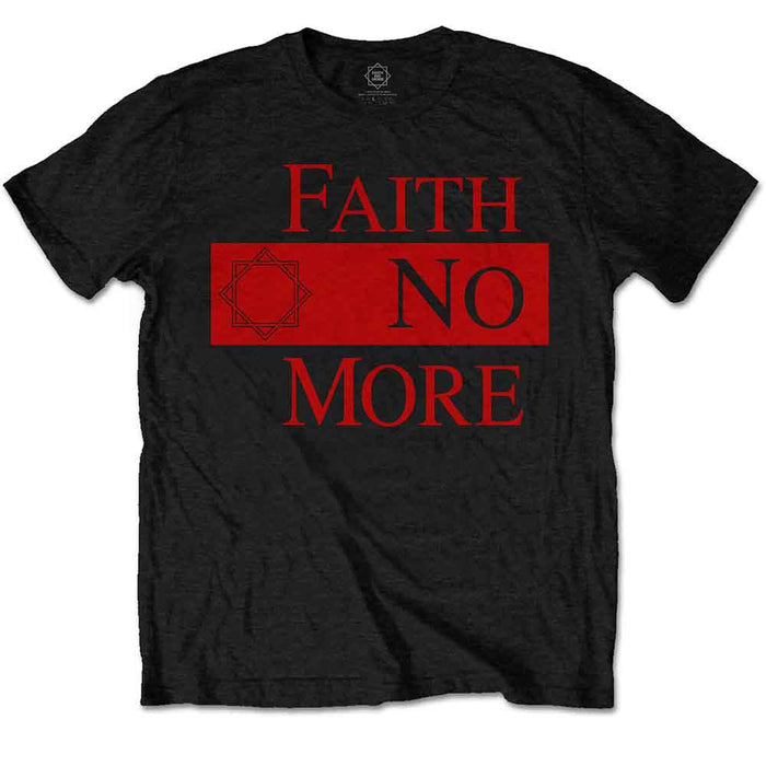 Faith No More Classic New Logo Star Black Large Unisex T-Shirt