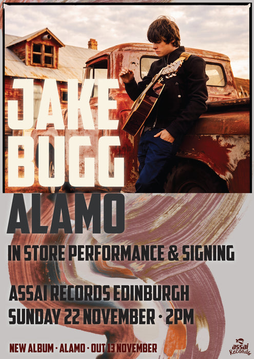 Jake Bugg Alamo Instore Performance & Signing Edinburgh Priority Entry with Pre-Order (2pm Sunday 22nd November 2026)