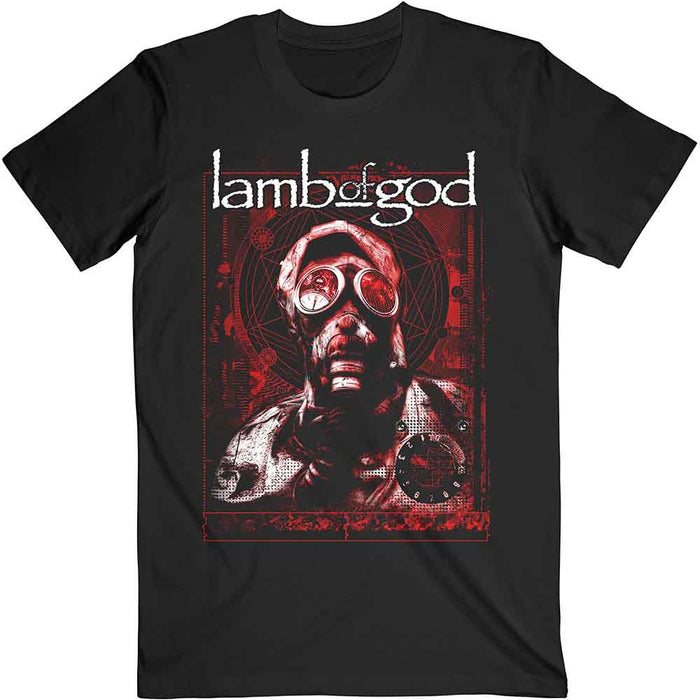 Lamb Of God Gas Mask Waves Black Small Unisex T-Shirt