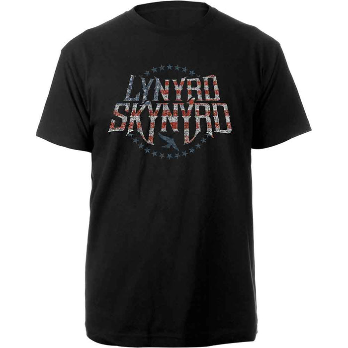 Lynyrd Skynyrd Stars & Strips Black Large Unisex T-Shirt