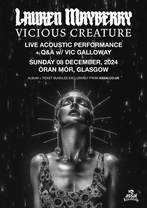 Lauren Mayberry Vicious Creature Oran Mor Glasgow Ticket Bundle Sunday 8th December 2024