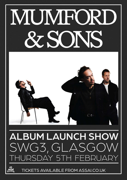 Mumford & Sons Prizefighter Early SWG3 Glasgow Ticket Bundle Thursday 5th February 2026