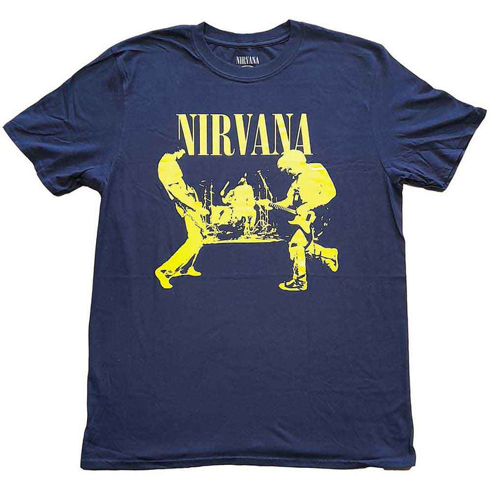 Nirvana Stage Navy X-Large Unisex T-Shirt