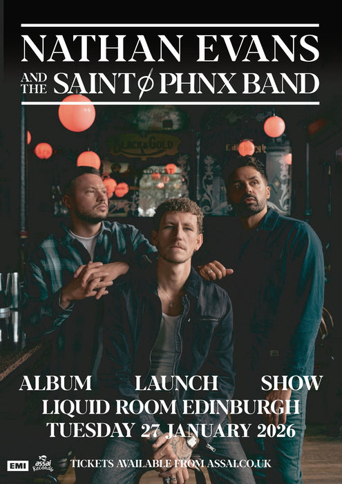 Nathan Evans & The Saint PHNX Band Angel's Share The Liquid Room Edinburgh Ticket Bundle Tuesday 27th January 2026