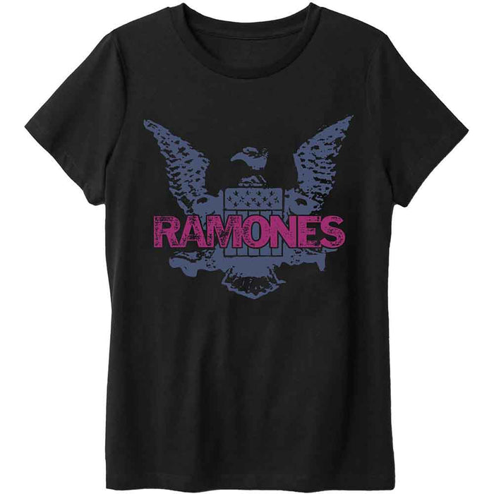 Ramones Purple Eagle Black Large Unisex T-Shirt