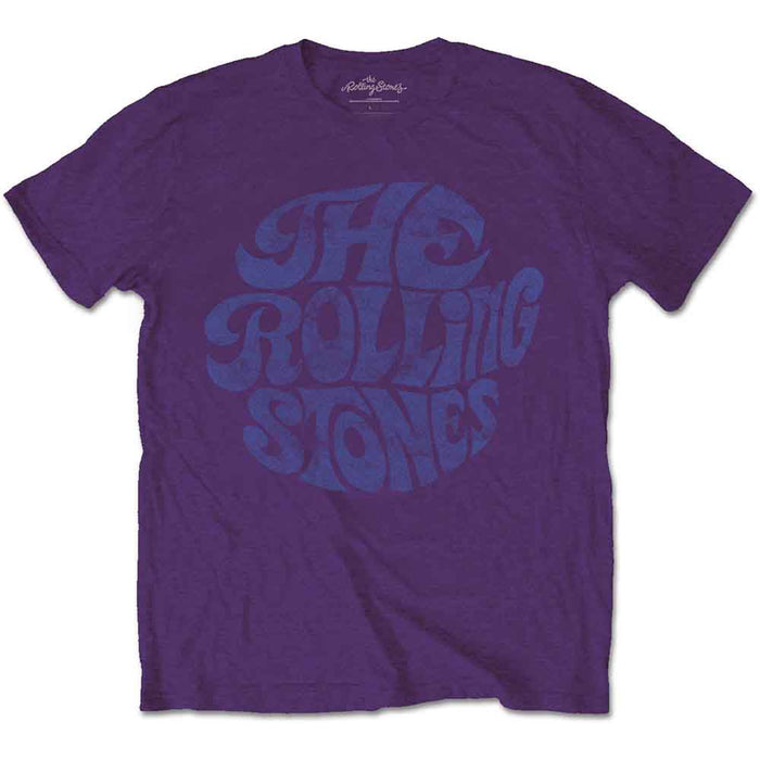 Rolling Stones Vintage 70's Logo Purple Large Unisex T-Shirt