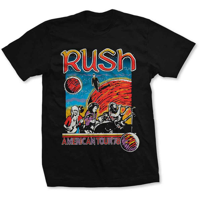 Rush US Tour 1978 Black Large Unisex T-Shirt