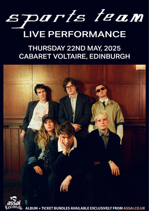 Sports Team Boys These Days Live Show Cabaret Voltaire Edinburgh Ticket Bundle Thursday 22nd May 2025