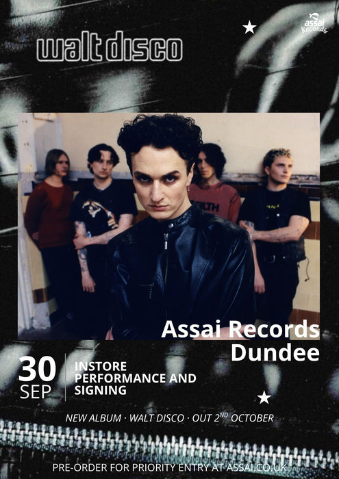 Walt Disco Instore Performance & Signing Dundee Priority Entry with Pre-Order (5pm Wednesday 30th September 2026)
