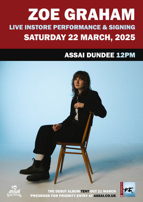 Zoe Graham TENT Instore Performance & Signing Dundee (12pm Saturday 22nd March 2025)