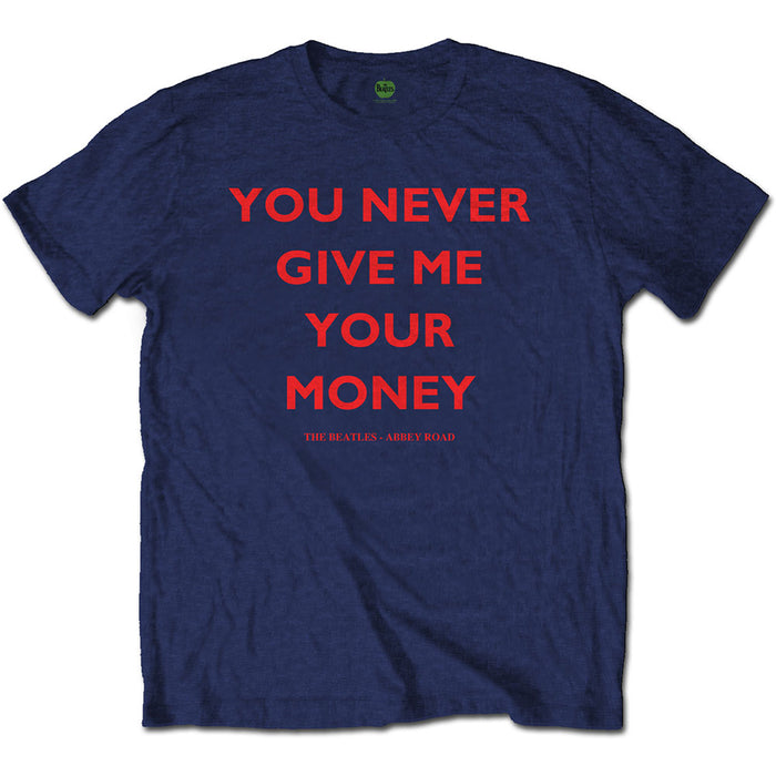 The Beatles You Never Give Me Your Money Navy Blue X-Large T-Shirt