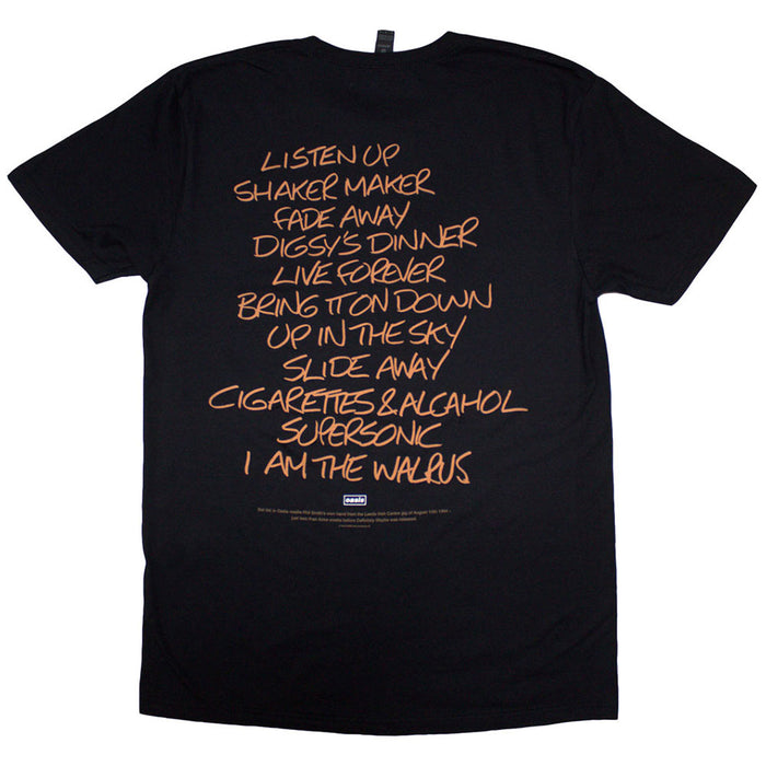 Oasis Definitely Maybe AAA Setlist Black Small T-Shirt
