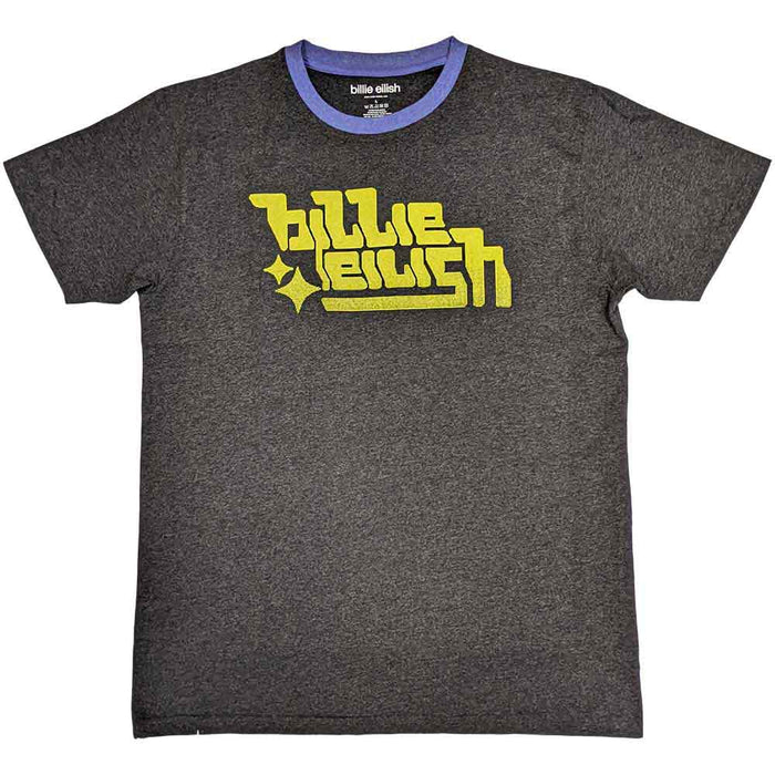 Billie Eilish Neon Green Logo Charcoal Grey XX-Large T-Shirt