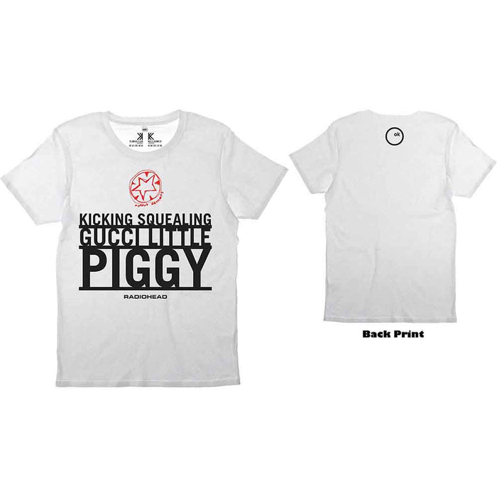 Radiohead Gucci Little Piggy White Large T-Shirt