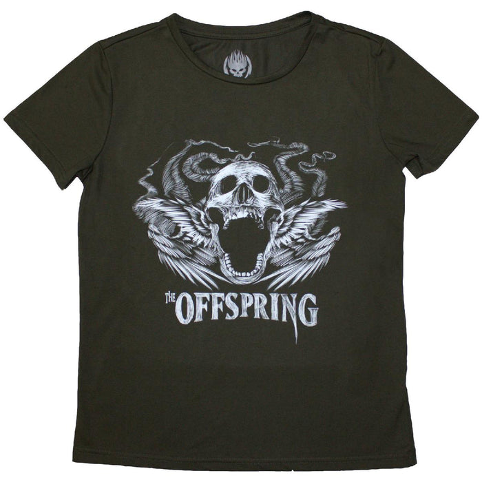 The Offspring Feathered Winged Skull Green Ladies XX-Large T-Shirt