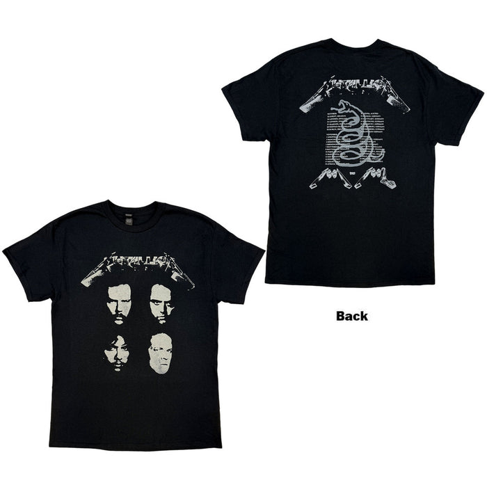 Metallica 4 Faces Black Small T-Shirt