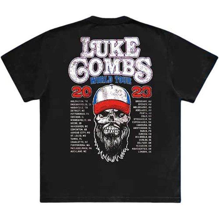 Luke Combs Tour '23 Skull Black Large T-Shirt