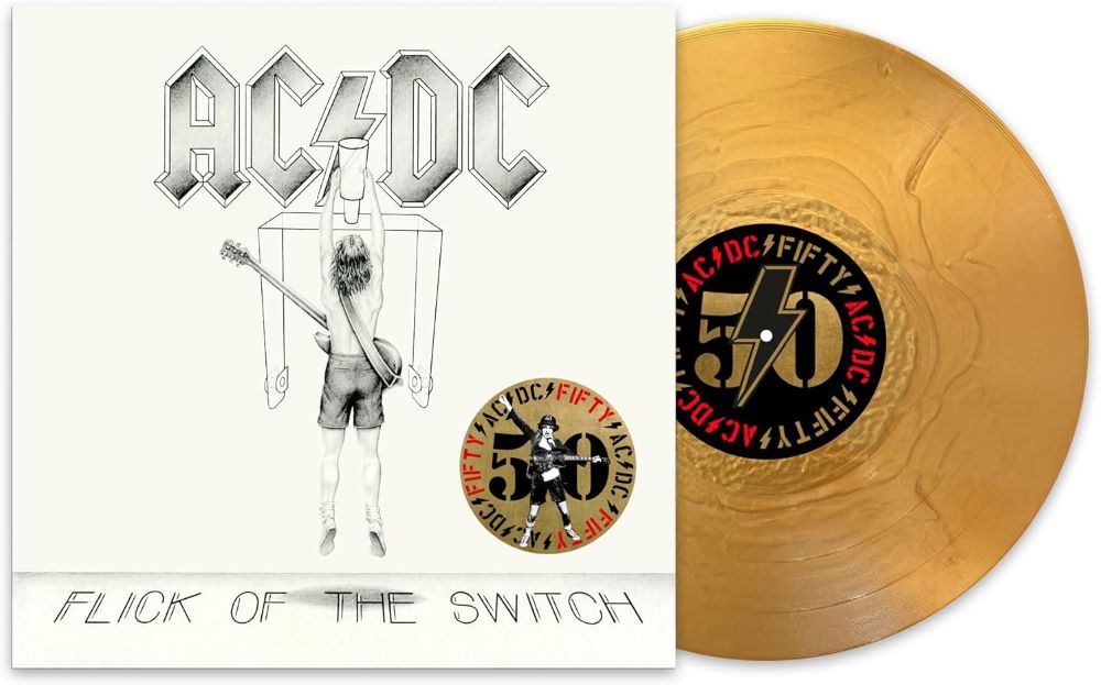 AC/DC Flick Of The Switch Vinyl LP Gold Colour Due Out 27/09/24