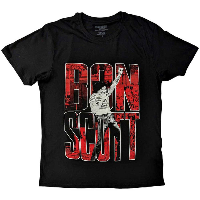 AC/DC Bon Scott Big Type Black Medium T-Shirt