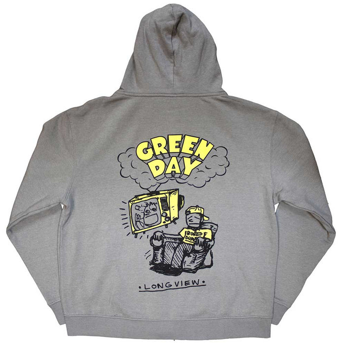 Green Day Longview Doodle Grey XX-Large Zipped Hoodie