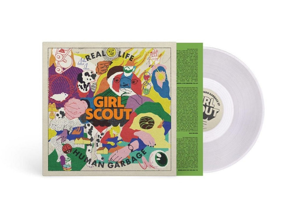 Girl Scout Real Life Human Garbage / Granny Music Vinyl LP White Colour 2023