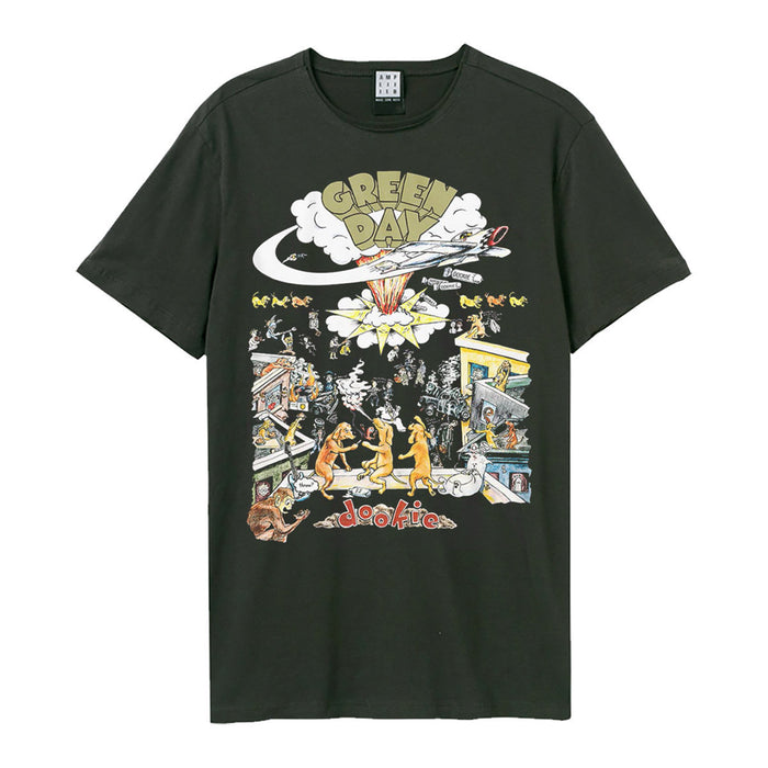 Greenday Dookie Amplified Vintage Charcoal Large Unisex T-Shirt