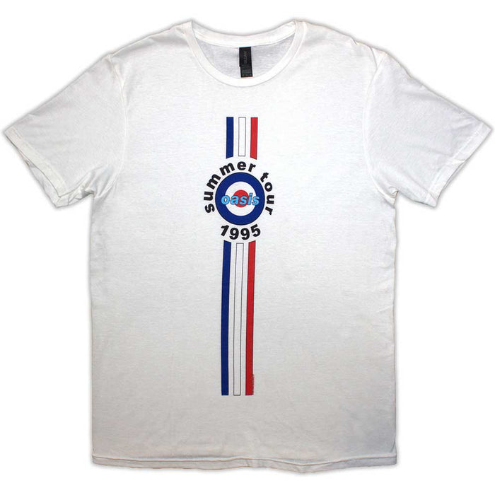 Oasis Stripes '95 White Small T-Shirt