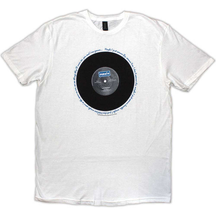 Oasis Live Forever Single White Small T-Shirt