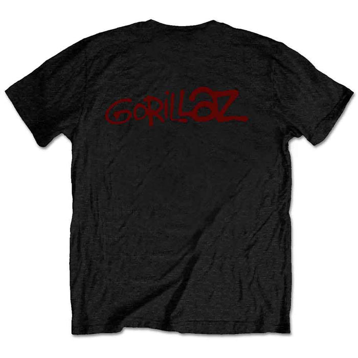 Gorillaz Group Green Geep Black X-Large T-Shirt