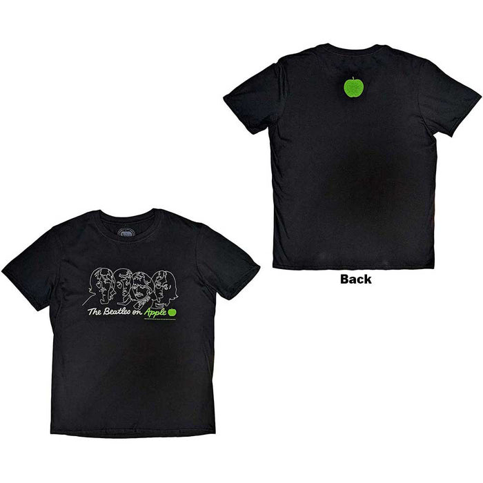 The Beatles On Apple Black Large T-Shirt