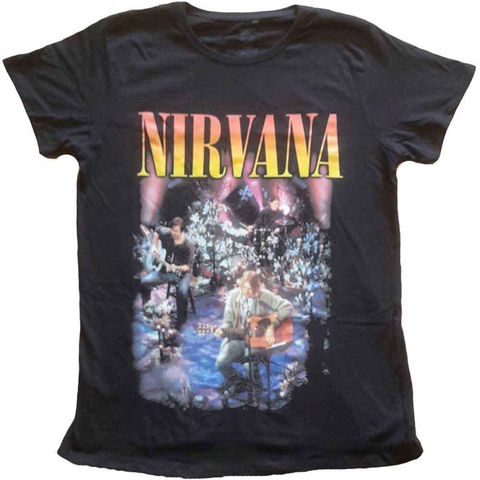 Nirvana Unplugged Photo Small Ladies T-Shirt