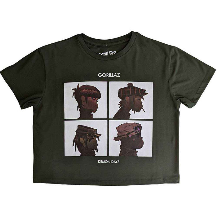 Gorillaz Demon Days Cropped Green Ladies XX-Large T-Shirt