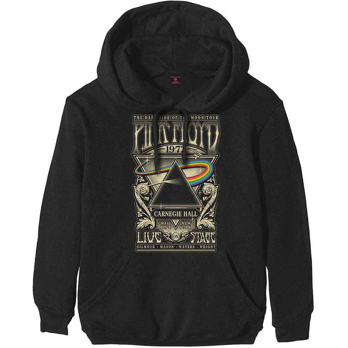 Pink Floyd Carnegie Hall Poster Black Large Hoodie