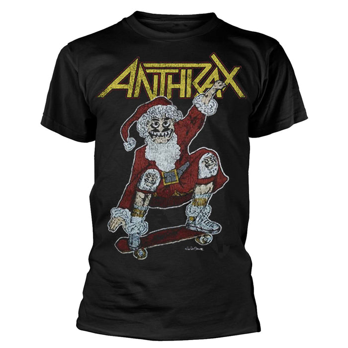 Anthrax Vintage Christmas Black Large T-Shirt