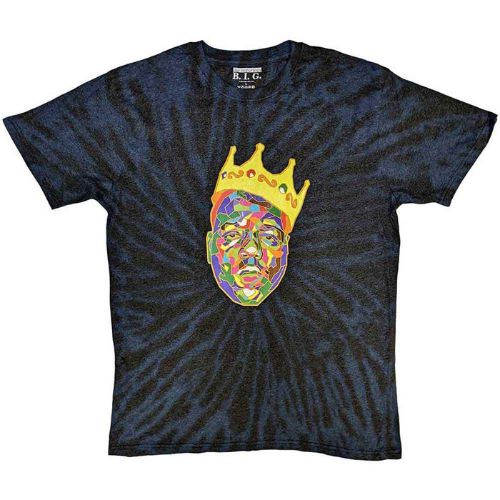 Biggie Smalls Crown Wash Blue Small T-Shirt