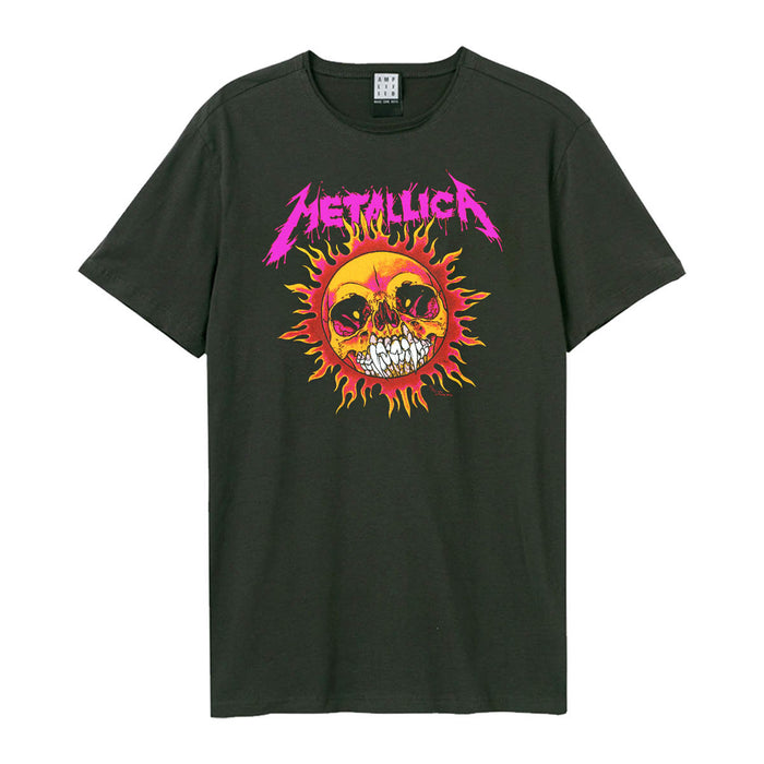 Metallica Neon Sun Charcoal Grey Small T-Shirt