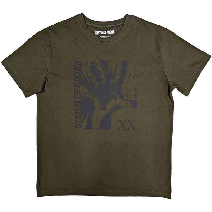 System Of A Down Intoxicated Military Green X-Large T-Shirt