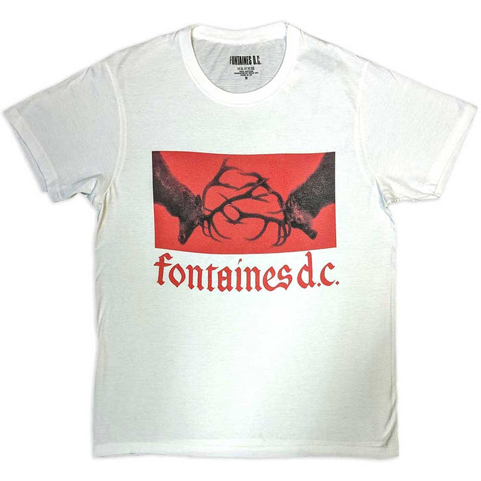 Fontaines D.C. Clashing Stags White Medium T-Shirt