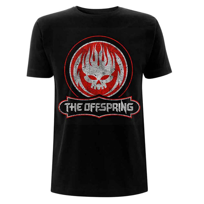 Offspring Distressed Skull Black Medium Unisex T-Shirt