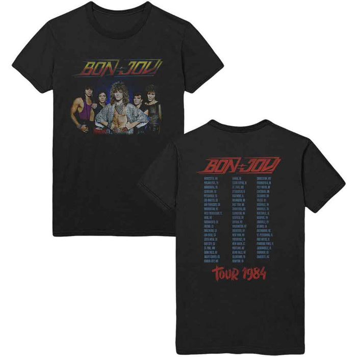 Bon Jovi Tour 84 Black Large T-Shirt