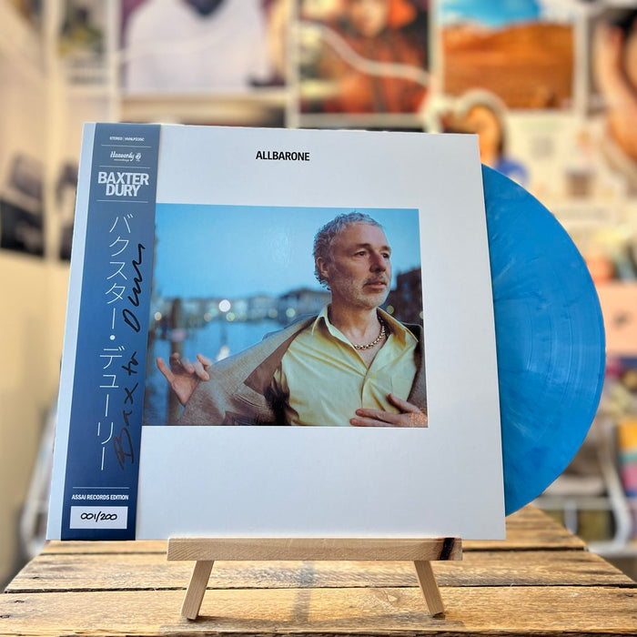 Baxter Dury Allbarone Vinyl LP Signed Assai Obi Edition Venetian Marble Blue Colour 2025