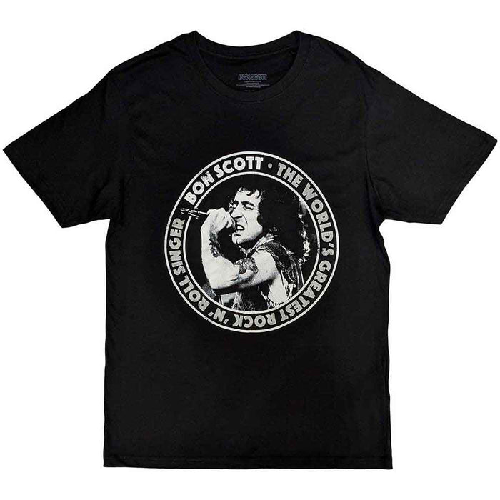 AC/DC Bon Scott The World's Greatest Singer Black Medium T-Shirt