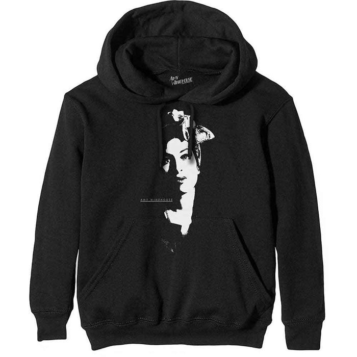 Amy Winehouse Scarf Portrait Black Medium Hoodie